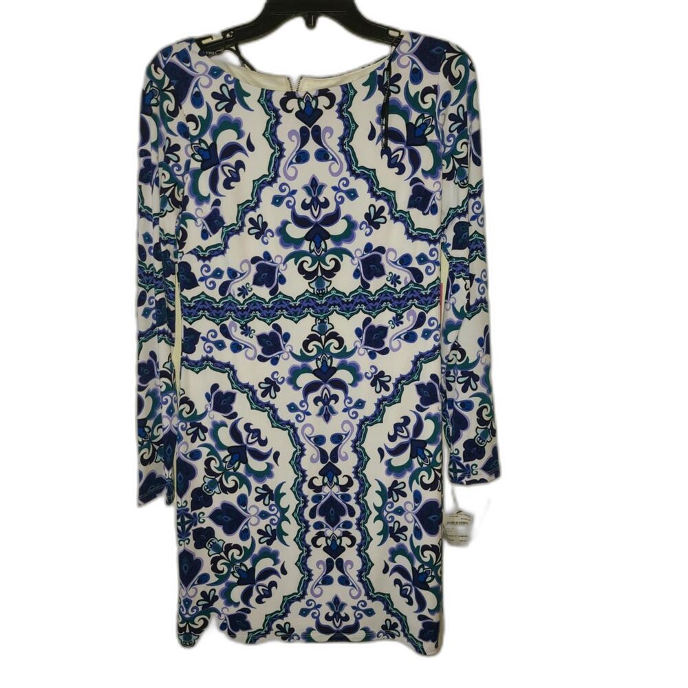 Vince Camuto Women's Blue and White Dress Fully Lined Size 6 NEW NWT